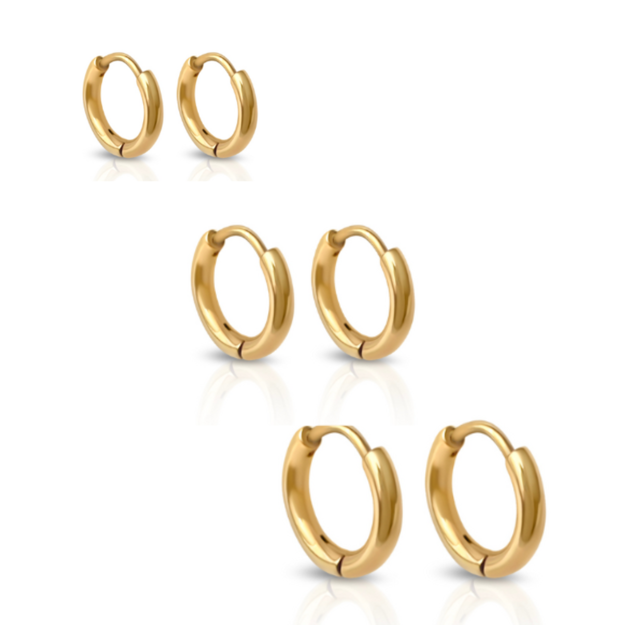 Metro Sleeper Hoops - Three Piece Bundle - Ever Jewellery