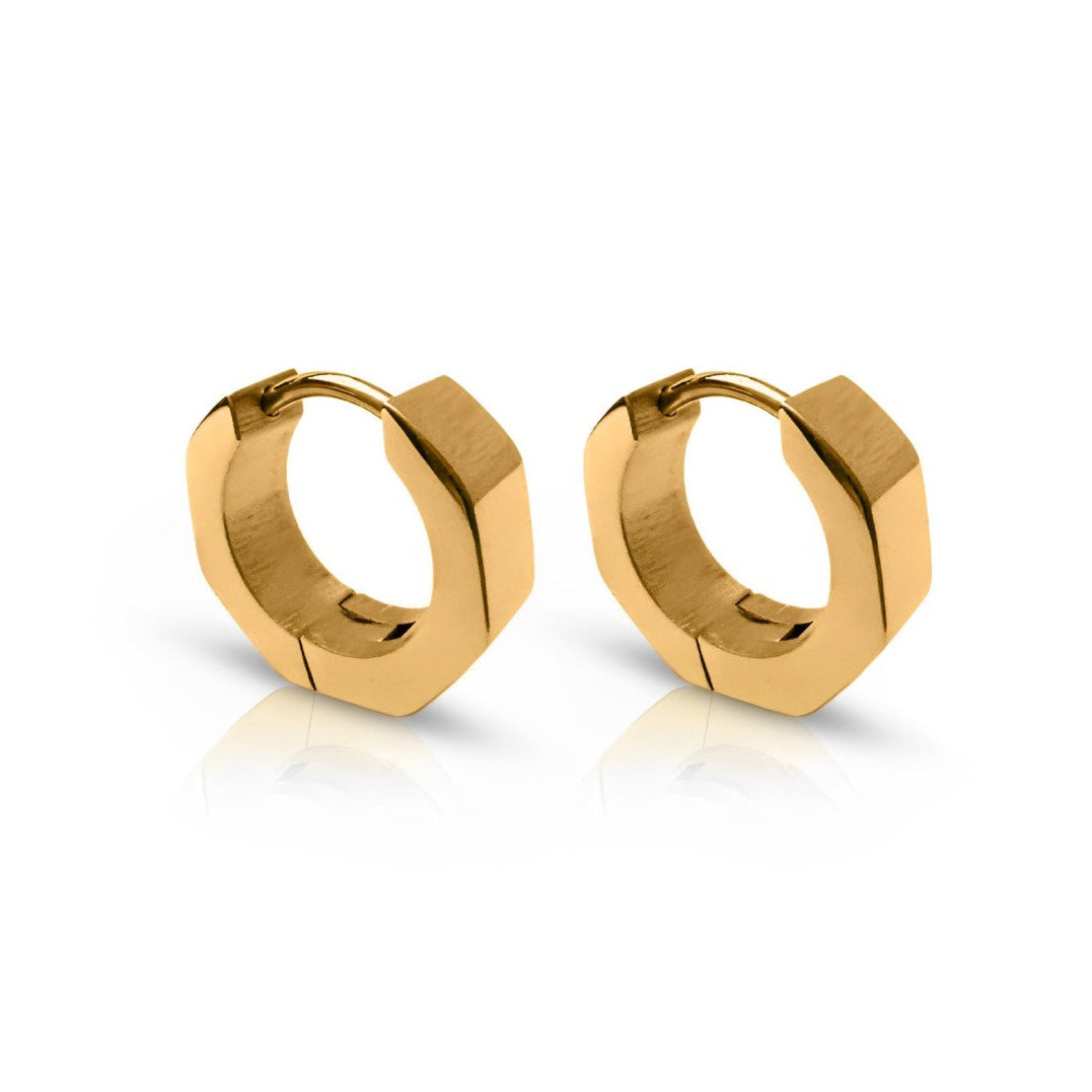 Momentum Gold Huggie Earrings - Ever Jewellery