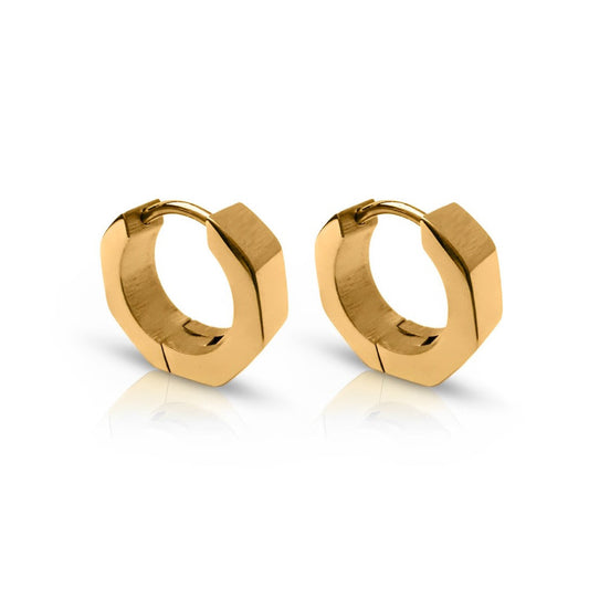 Momentum Gold Huggie Earrings - Ever Jewellery