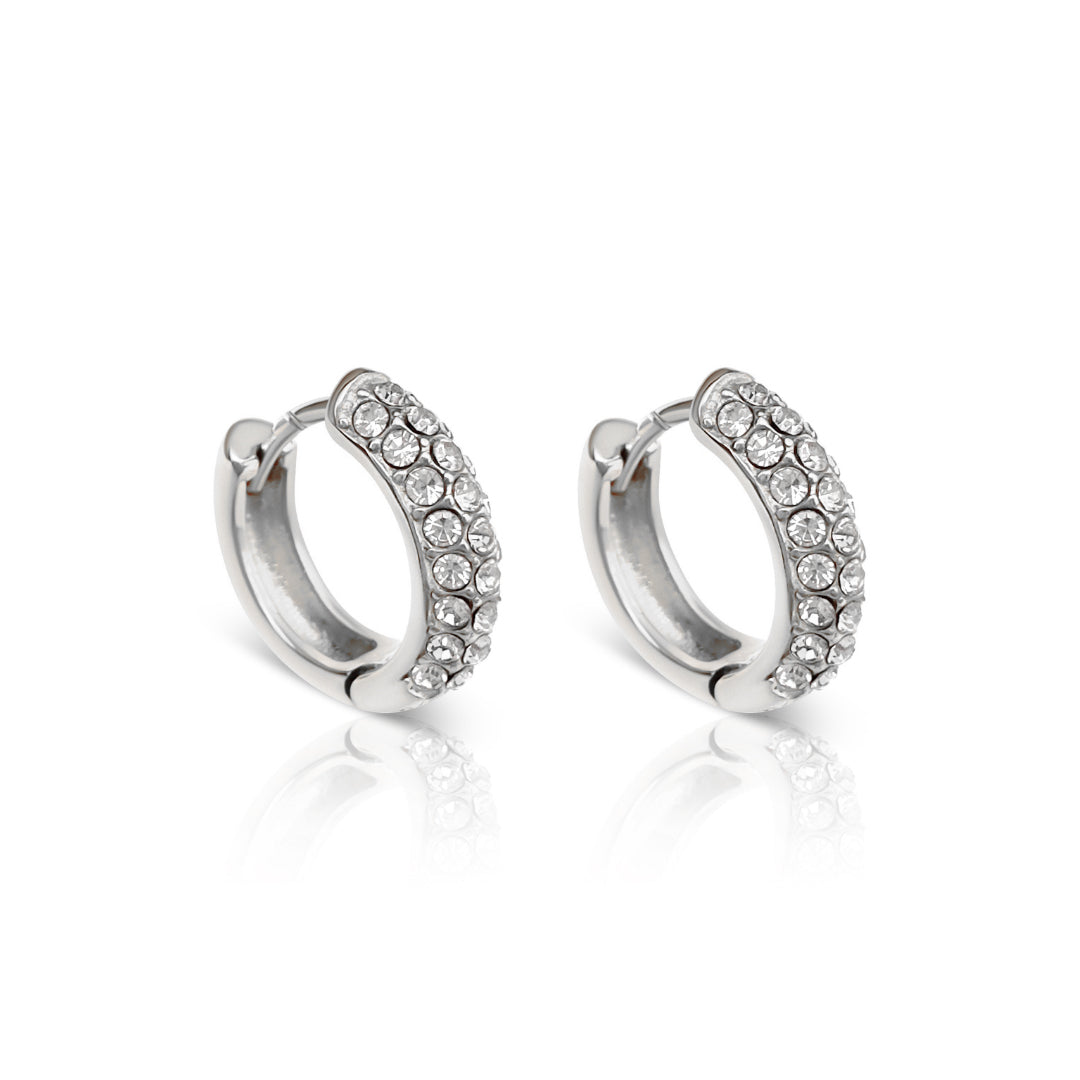 Gravitate Silver Hoop Earrings