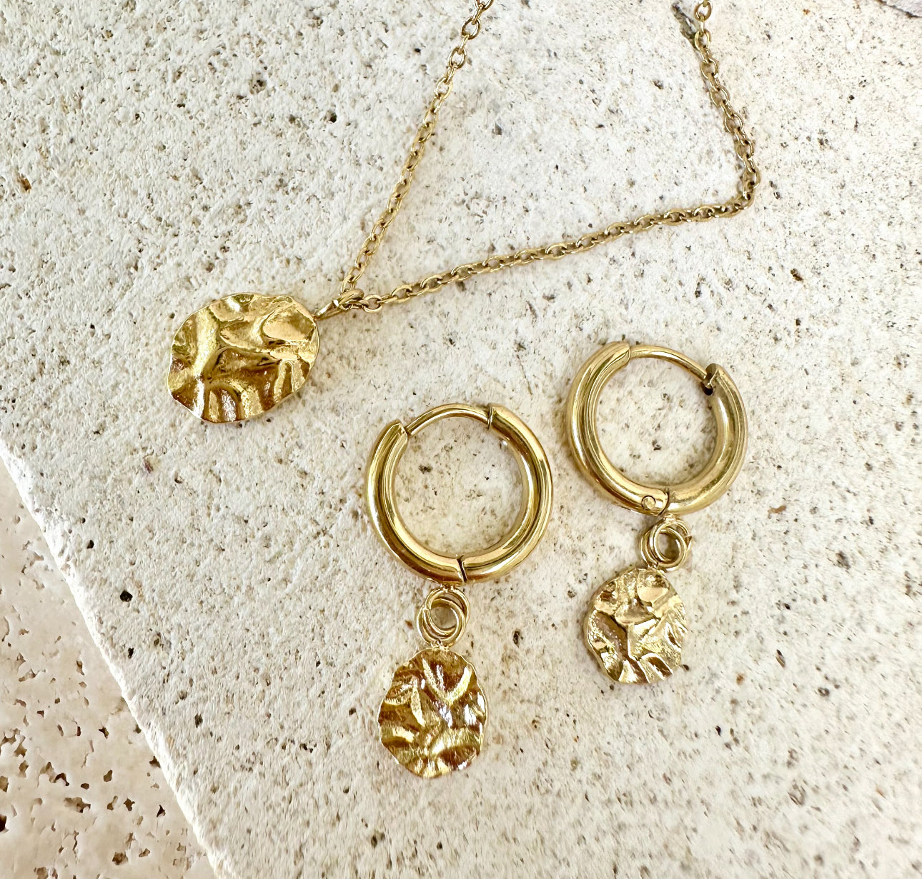 Harmony Huggies + Necklace Bundle - Gold