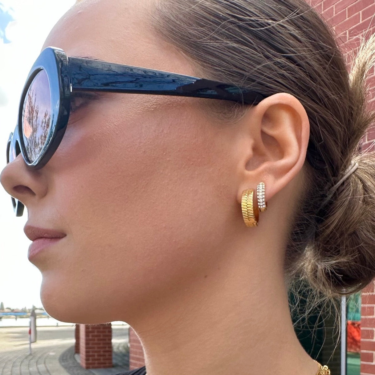 Step Back Hoop Earrings - Ever Jewellery
