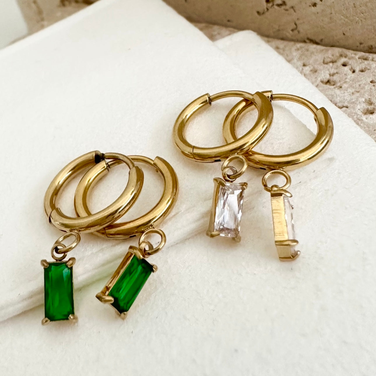 Luxe Drop Huggies Bundle - Ever Jewellery 