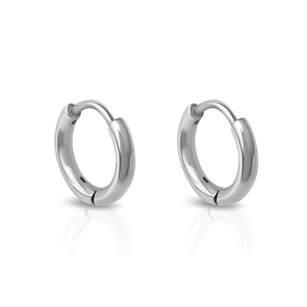Metro Silver Huggie Earrings - waterproof silver huggie earrings 3 sizes - EVER Jewellery Australia