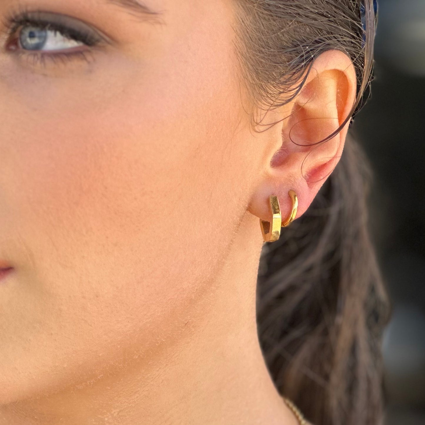Metro Sleeper Hoop Earrings - Ever Jewellery