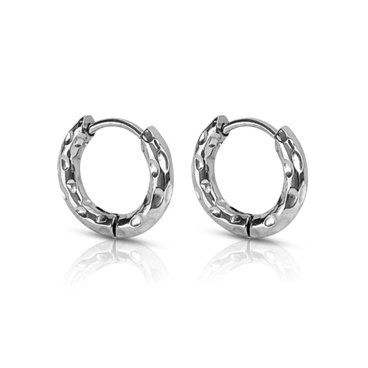 Wave Silver Huggie Earrings - Ever Jewellery
