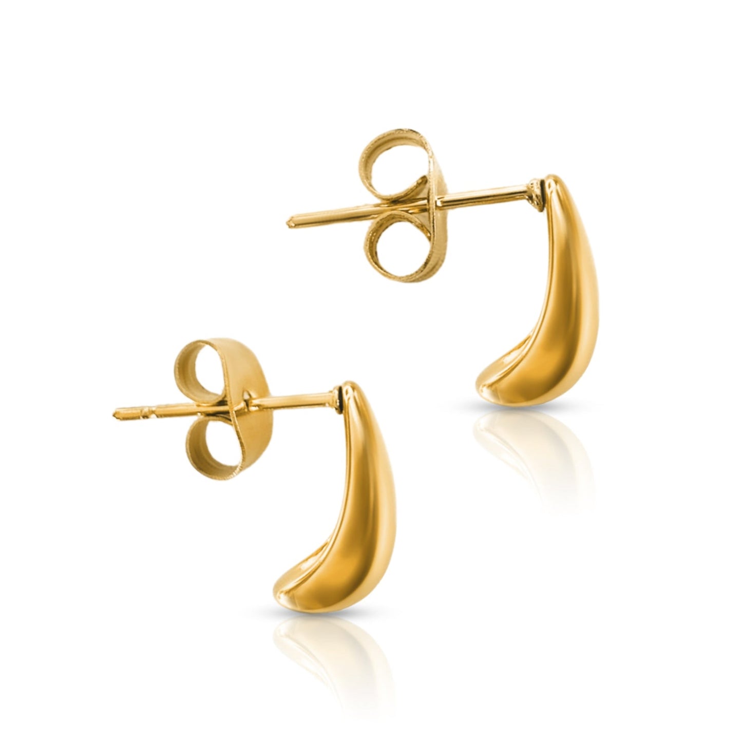 Swift Gold Stud Earrings - Ever Jewellery