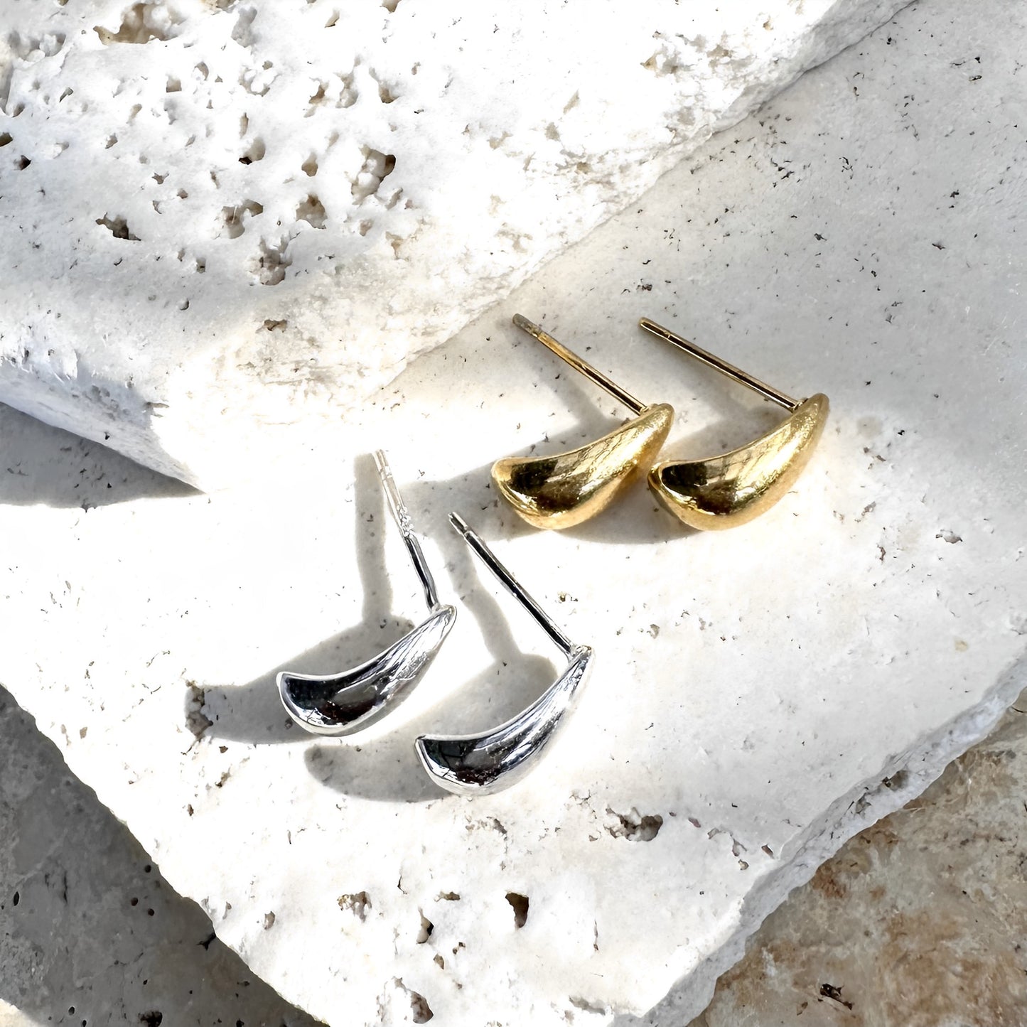 Swift Silver Stud Earrings - Ever Jewellery