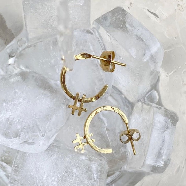 Baseline Gold Hoop Earrings - Ever Jewellery