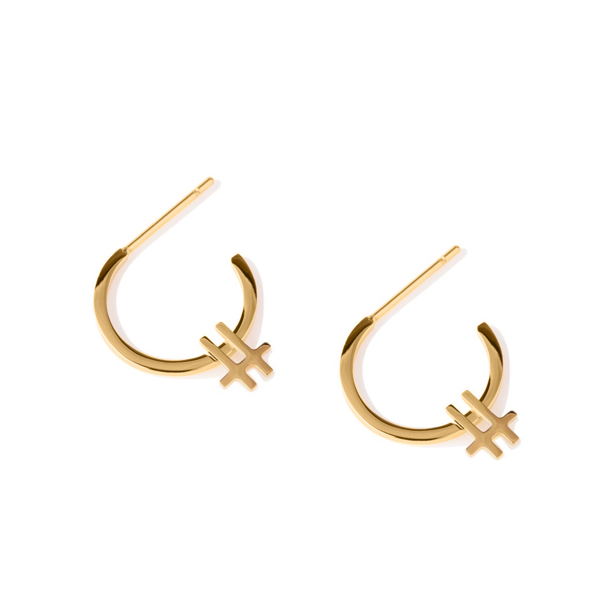 Baseline Gold Hoop Earrings - Ever Jewellery