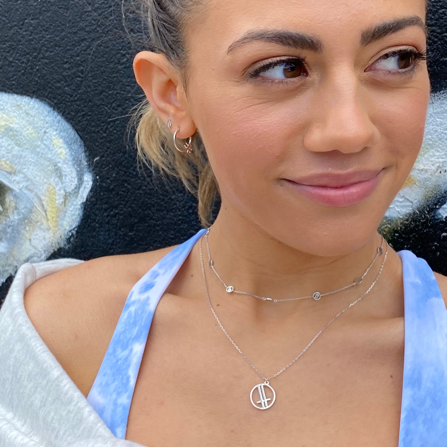 Baseline Silver Hoop Earrings - Ever Jewellery