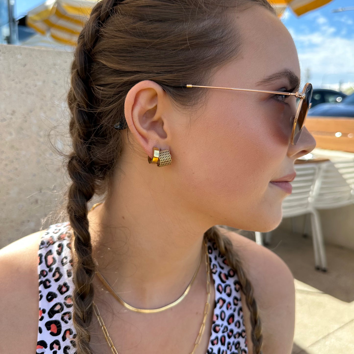 Broadway Gold Hoop Earrings - Ever Jewellery
