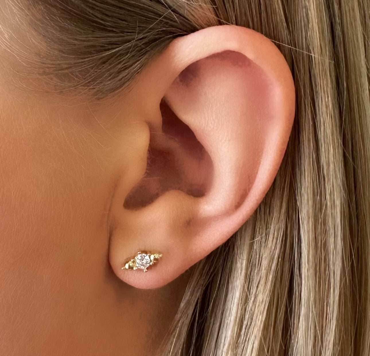 Fusion Studs + Wave Gold Huggie Earrings Bundle - Ever Jewellery