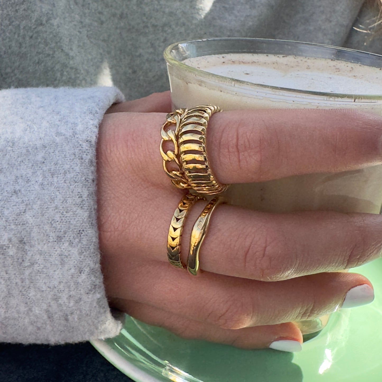 Grind Gold Ring - Ever Jewellery