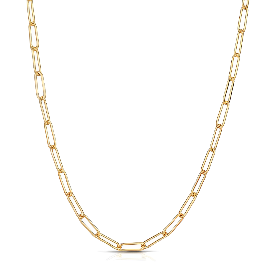 Laneway Chain Necklace – bold gold curb-link chain with high shine finish