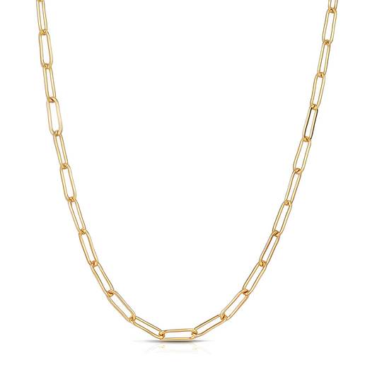 Laneway Chain Necklace – bold gold curb-link chain with high shine finish