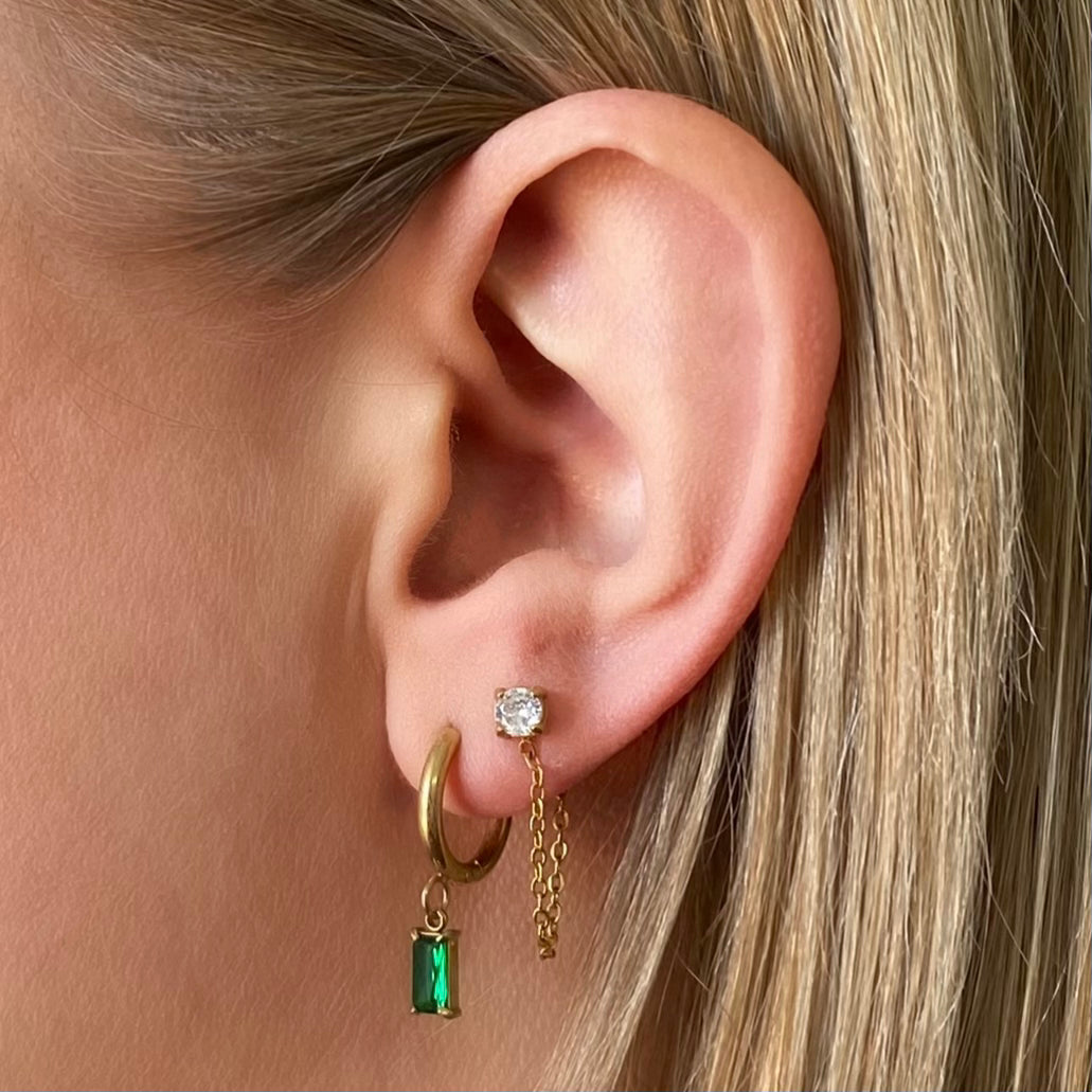 Urban Chain Stud Earrings - Ever Jewellery 