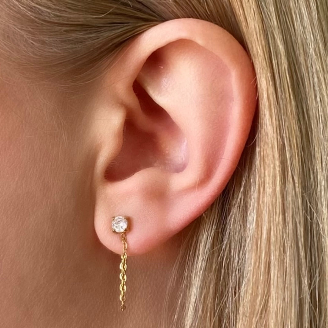 Urban Chain Stud Earrings - Ever Jewellery