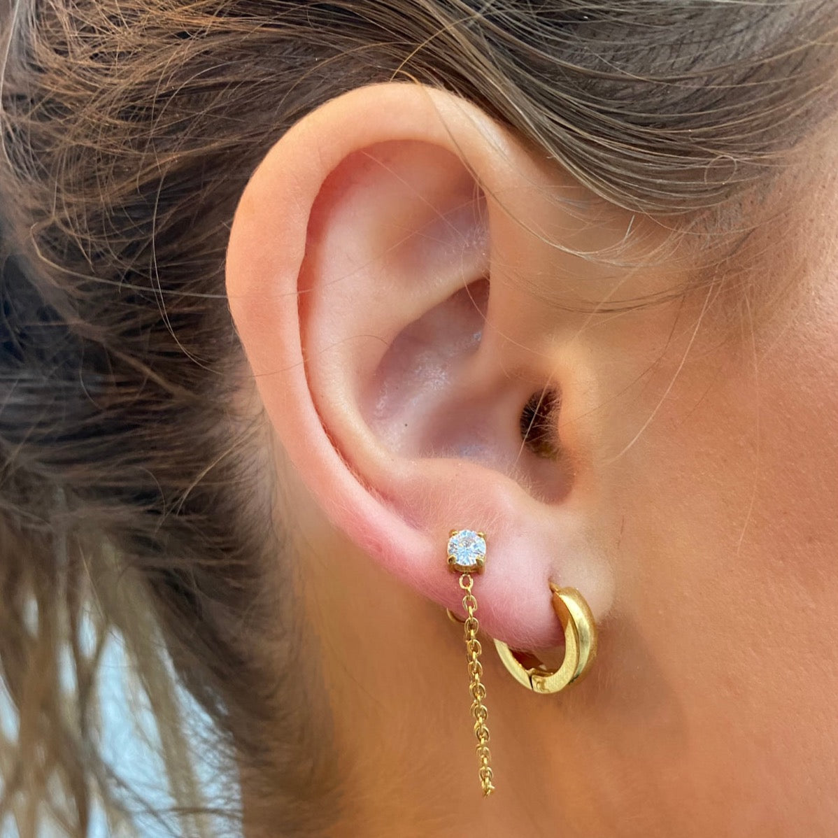 Urban Chain Stud Earrings - Ever Jewellery