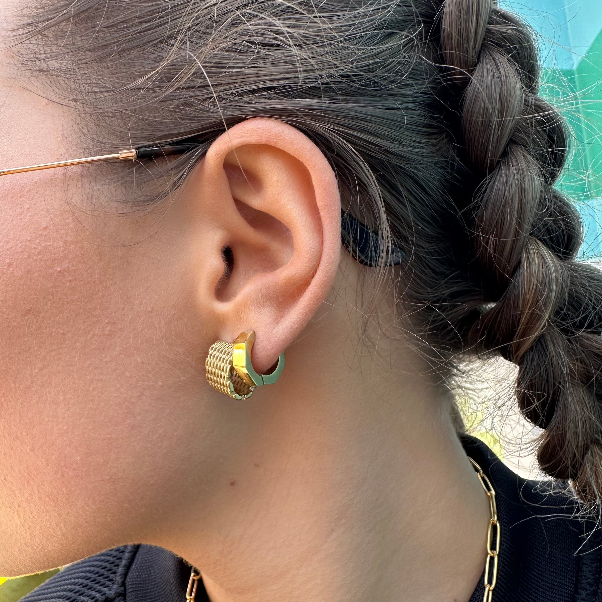 Momentum Geometric Huggie Earrings - Ever Jewellery 