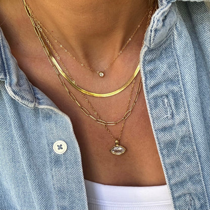 Halo Gold Necklace