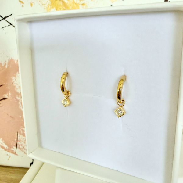 Axis Huggie Earrings - Ever Jewellery 