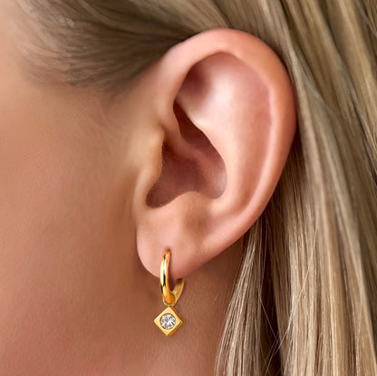 Axis Huggie Earrings - Ever Jewellery 