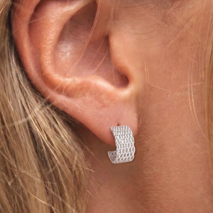 Broadway Silver Hoop Earrings