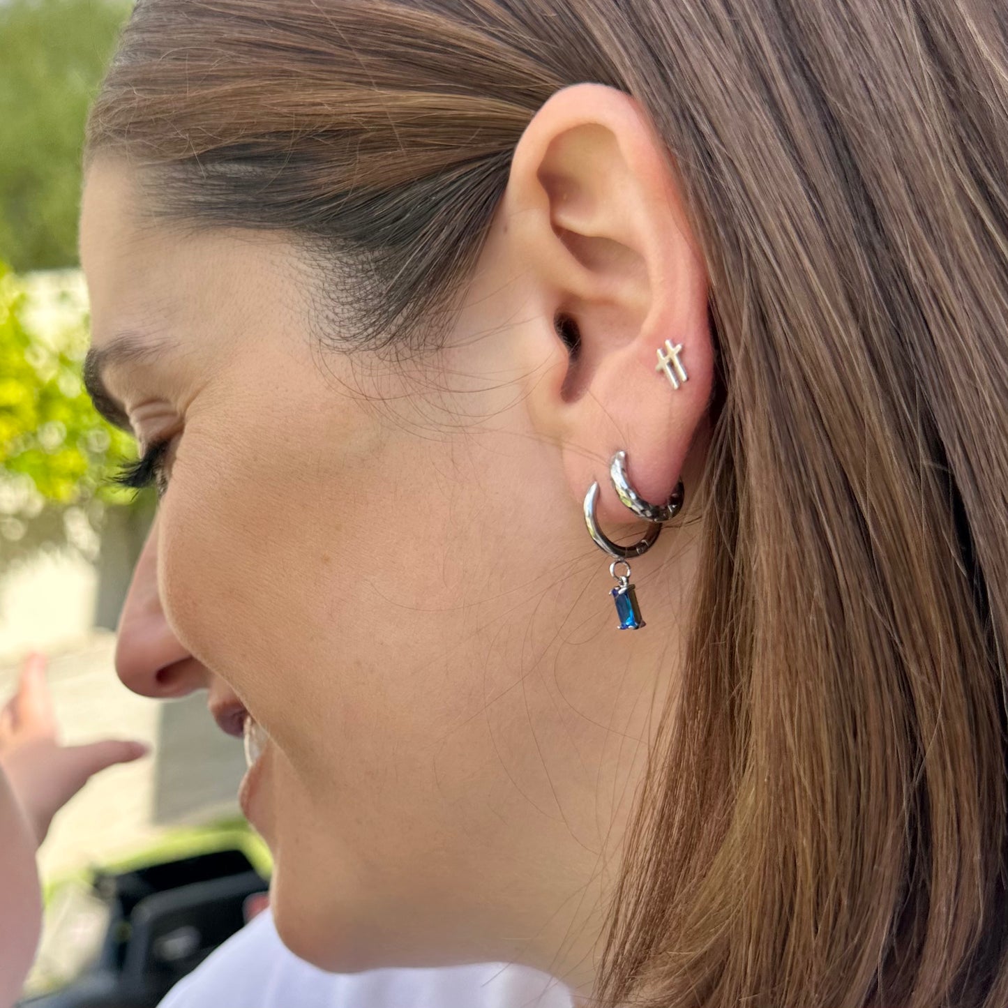 Swish Silver Stud Earrings - Ever Jewellery 