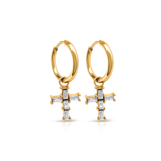 Cross Over Huggie Earrings - Ever Jewellery 