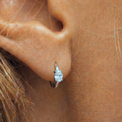 District Silver Huggie Earrings - Ever Jewellery 