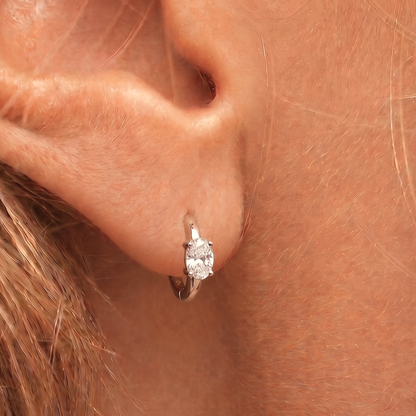 District Silver Huggie Earrings