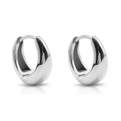 Empire Silver Hoop Earrings ** PRE-ORDER **
