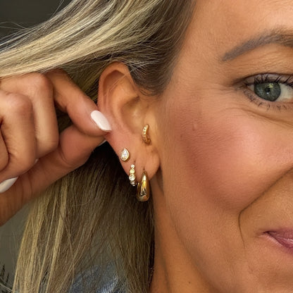 Nova Gold Huggie Earrings