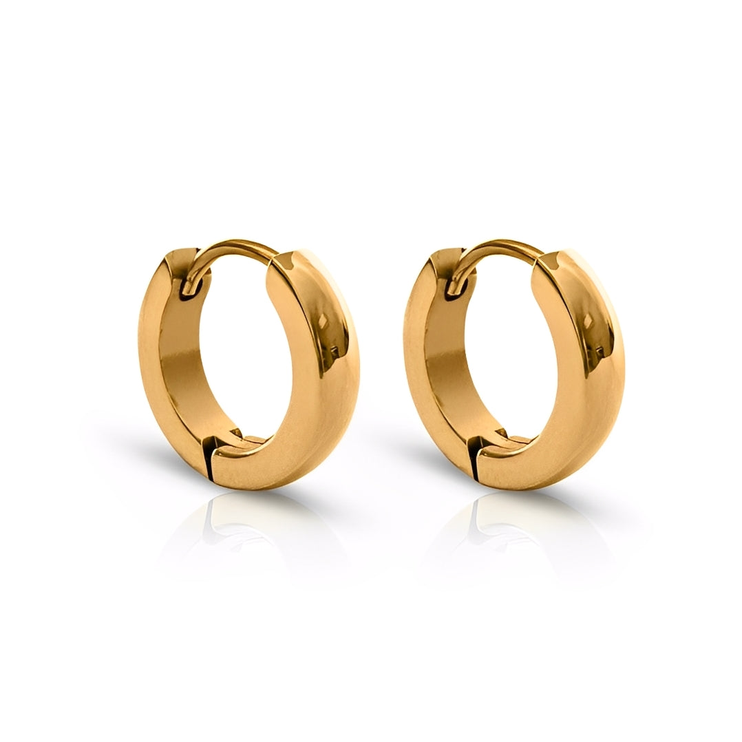 Trackside Gold Huggie Earrings - Ever Jewellery 