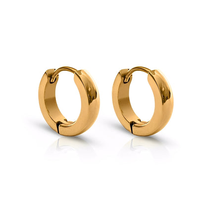 Trackside Gold Huggie Earrings - Ever Jewellery 