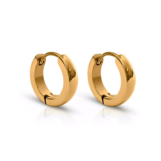 Trackside Gold Huggie Earrings - Ever Jewellery 