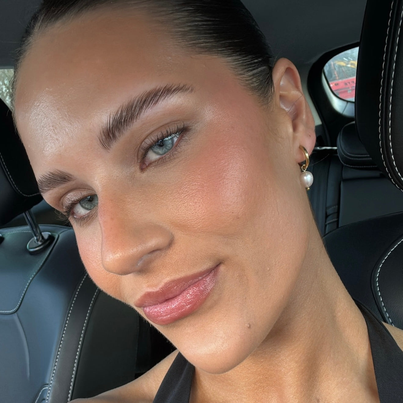 After Dark Pearl Hoop Earrings - Ever Jewellery 