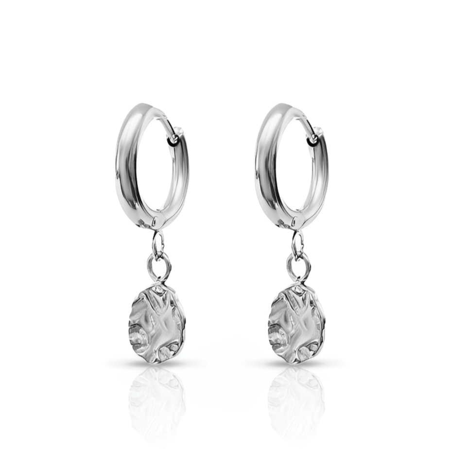 Harmony Silver Huggie Earrings - Ever Jewellery 