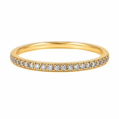 Rotate Gold Pinky Ring — slim polished gold band