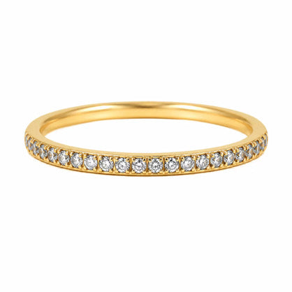 Rotate Gold Pinky Ring — slim polished gold band
