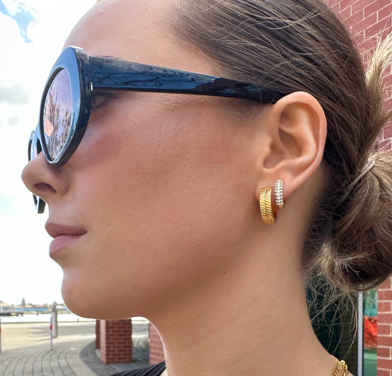 Gravitate Crystal Huggie Earrings - Ever Jewellery 
