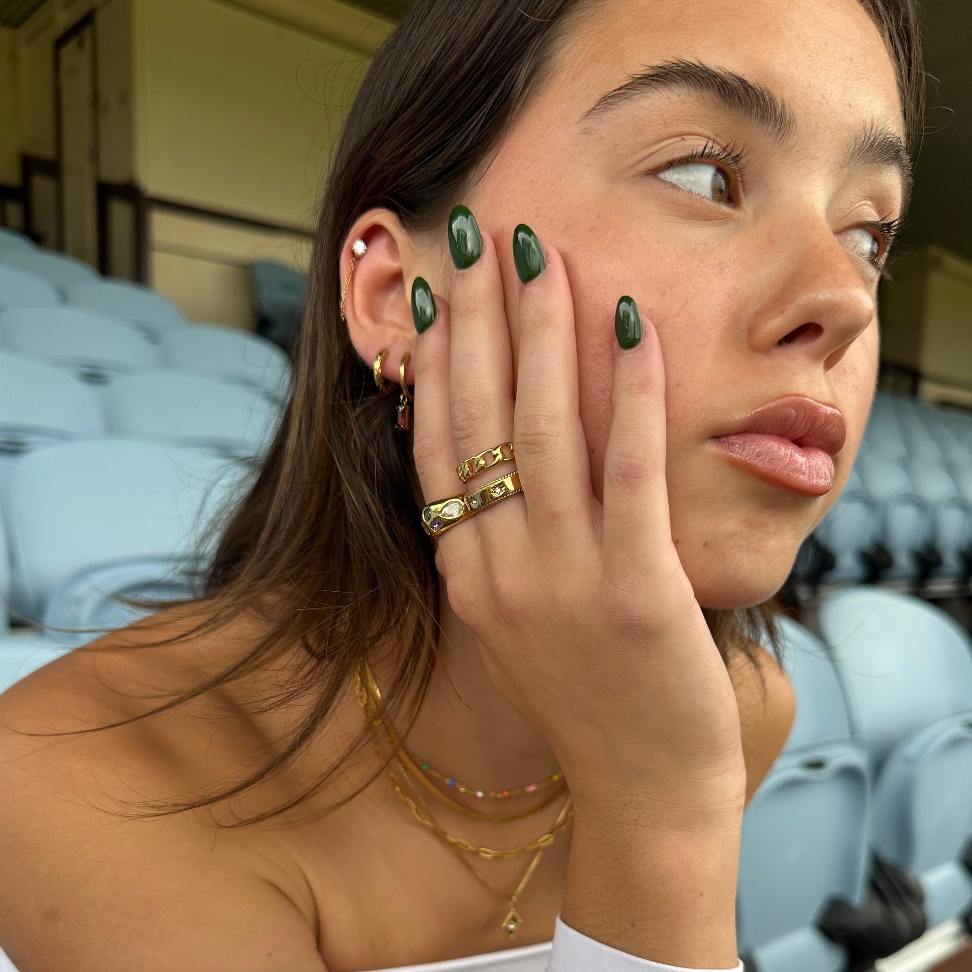 Wave Gold Huggie Earrings - Ever Jewellery 