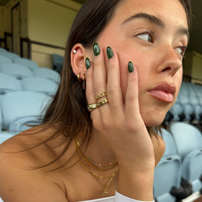 Wave Gold Huggie Earrings - Ever Jewellery 
