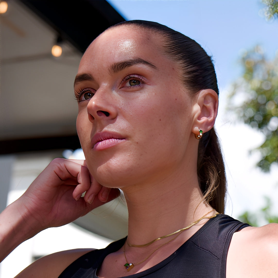Edge Huggie Earrings