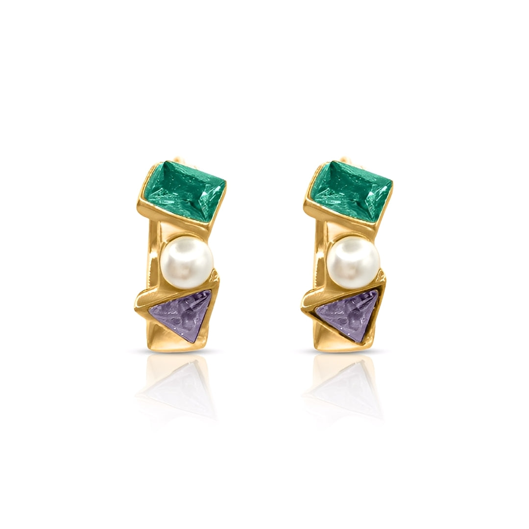 Edge Huggie Earrings