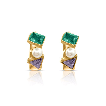 Edge Huggie Earrings