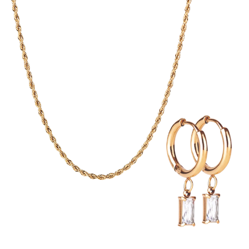Luxe Huggies + Perform Necklace Bundle - Ever Jewellery 