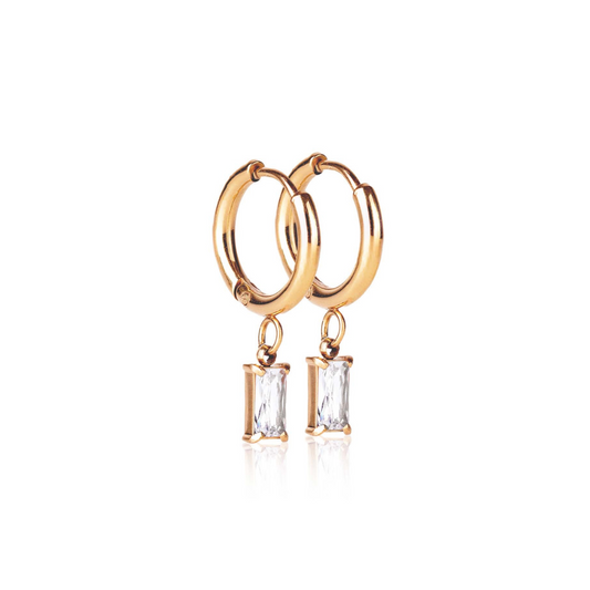 Luxe Drop Huggie Earrings - Ever Jewellery 