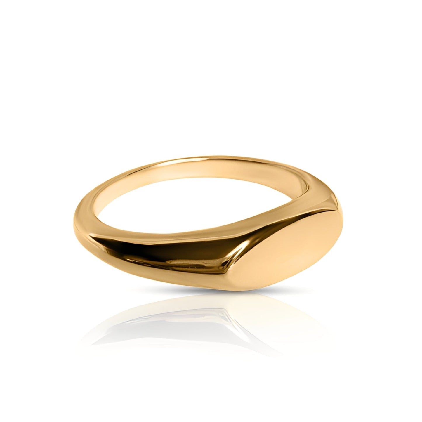 Gold ring on a white background